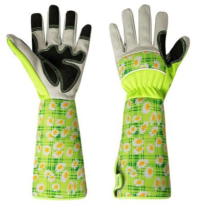 China Anti-smash Ready Stock Sheath Long Planting Flower Anti-thorn Printing Protective Women Garden Gloves Gear Supplier Wholesale for sale