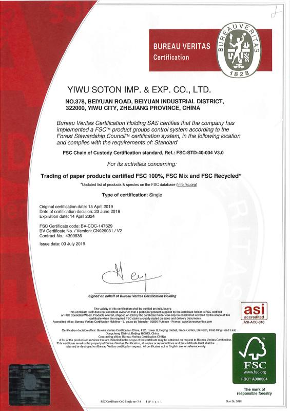 FSC - Yiwu Soton Import & Export Co., Ltd.