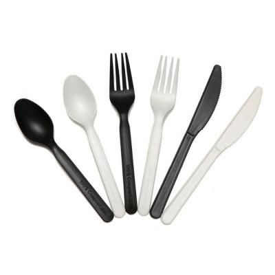 China 100% Biodegradable and Compostable Disposable Cornstarch Utensils Flatware CPLA Disposable Cutlery Set for sale