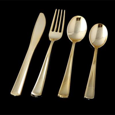 China Disposable Gold/Pink Cutlery Set for sale