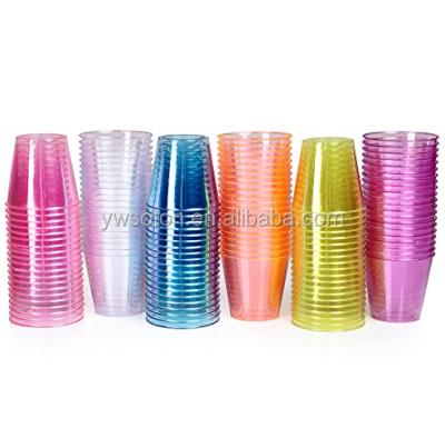 China Mini Party Disposable Color Small Shot Hard Plastic Tasting Wine Glass for sale