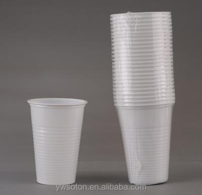 China Disposable 7oz PS Disposable Plastic White Cup for sale