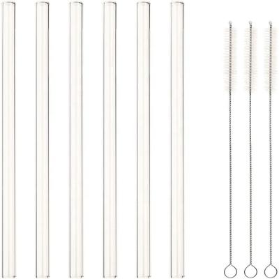 China Eco Friendly Reusable Healthy Reusable Clear Sustainable Drinking Straws BPA Free Glass Straws for sale