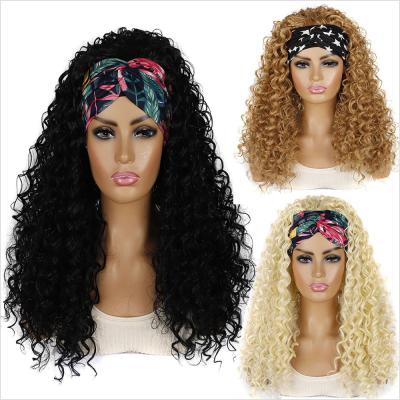 China Water Wave Hair Band Wig Head Cover Export Long Deep Curly Wig Headband Cover Headband Wig Sheath for sale