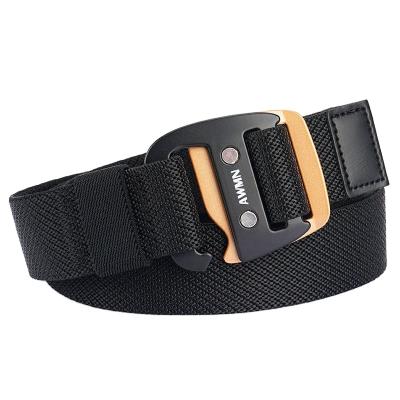 China Customizable New Fashion.Casual Hook & Loop Men's Casual All-matching Woven Inner Stretch Belt Sports Belt for sale