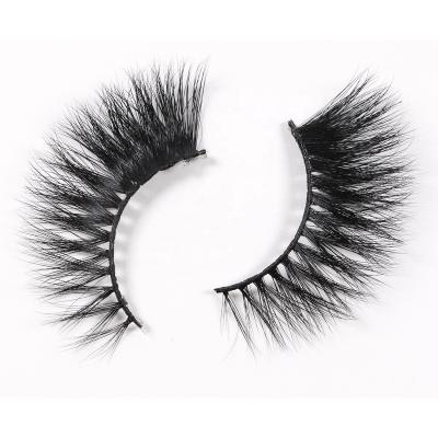 China Hand Made Box Eyelash 20mm 3D Mink Fur 100% Natural Soft Whole Sale Full Band Free bundling Eyelash for sale