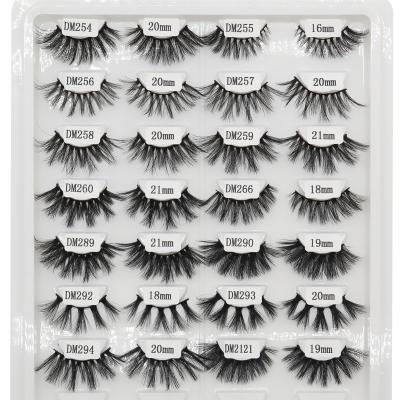 China Full natural soft pestanas strip mink eyelash lashes 6d tresluces lashes 18mm faux mink silk lashes for sale