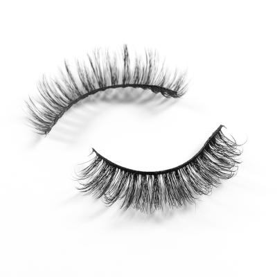 China Natural Soft Wholesale Private Label 17mm 18mm Fake Mink Lashes 3d Eyelash Lashes 21mm Silk Lashes Custom Made for sale