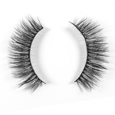 China 2021 New Style Wholesale Soft Natural Mink Long 18mm Long False False Eyelash 3d Lashes 3d Silk Tapered Classic Private Label for sale