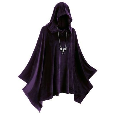 China The 2022 new velvet Cape Bat long pullover hooded cape coat is available in multiple colors for both men and women 0 for sale