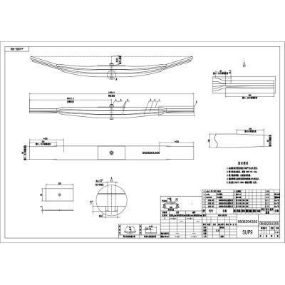 China Widely Used ALLOY 508204305 Top Quality Customized Parabolic Semi Trailer Leaf Springs for sale