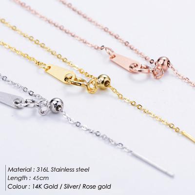 China FASHIONABLE eManco All Match PVD Plated 316L Stainless Steel Chain Necklace For Women for sale