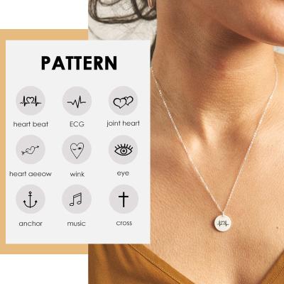 China eManco Environmental Friendly Fashion Accessories Eyes Wink Pendant Necklaces Best Friend Gift Girls Engraved Jewelry for sale