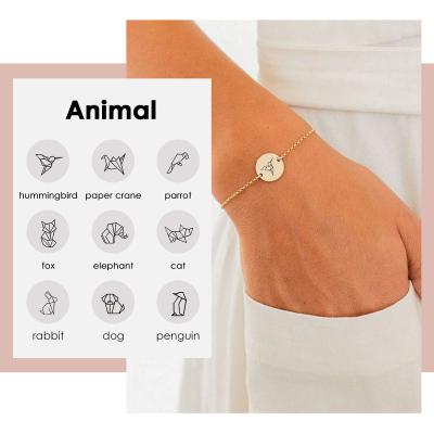 China FASHIONABLE Wholesale Promotional Gift Jewelry Zoo Chain Bracelet Stainless Steel Animal Bracelet for sale