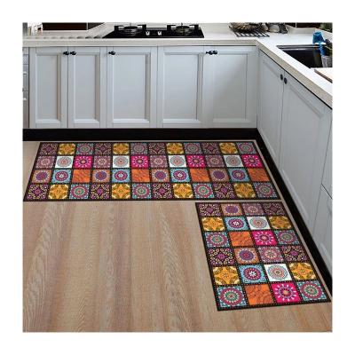 China Multifunctional Drink Addicted Digital Printed Washable Custom Rug Kitchen Mat Non-Slip Mat for sale