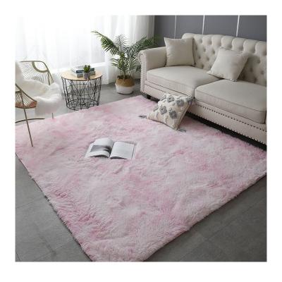 China Stain Resistant PV Dye Knotting Process Soft Plush Carpet Living Room Thick Luxury Rug for sale