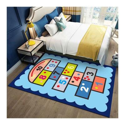 China Wholesale Washable Kids Rug Printed Alphabet Area Rug Kid's Play Mat For Living Room Rugs And Blankets for sale