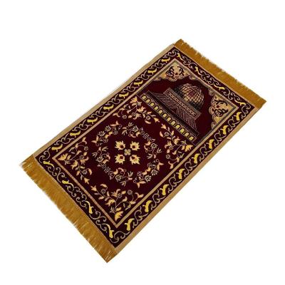 China Factory Custom Wholase Anti-Slip Islamic Muslim Muslim Travel Folded Mosque Carpet Hot Sale Prayer Blanket for sale