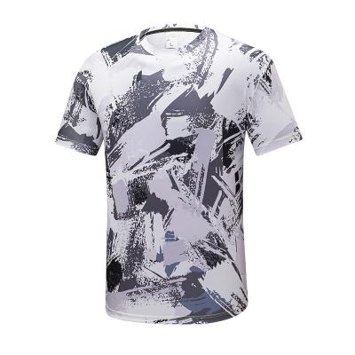 China Custom Made Polyester Sports T-shirt Plain White Anti-wrinkle Printing Breathable Men T-shirt for sale