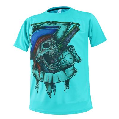 China Skeleton Anti-Wrinkle Other Novelty Superdry Luxury Brand 3D Printed Custom Polyester Sublimation Graphic T-Shirt for sale