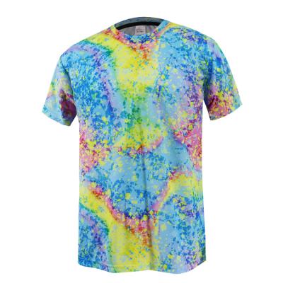 China Custom Anti-Wrinkle Polyester T-Shirt For Men Printed Polyester Oversized Short Sleeve T-Shirt for sale