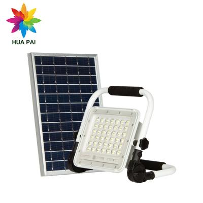 China HUAPAI 60 100 150 Outdoor Best Garden Light IP65 Control Remote Aluminum Flood Lamp 200W LED Solar Flood Light for sale