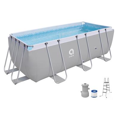 China Jilong Avenli 17727 0.255 Rectangular Steel Frame Swimming Pool 4.0m*2.07m*1.22m Garden Leisure Frame Metal Swim Pool for sale