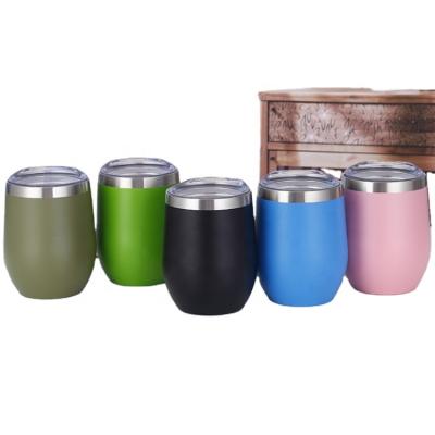 China Sustainable Vacuum-Insulated Stainless Steel 12Oz Variety Colors Wine Tumbler Cup for sale