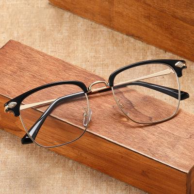 China New Fashion Glasses UNOC Blue Light / Myopic Glasses Eye Sight Women Men Eye Clear Vintage Eyeglass Optical Glasses Eyeglasses for sale