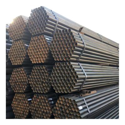 China Structure Pipe 235b Q345b Schedule 40 ERW Black Steel Round Pipe for sale