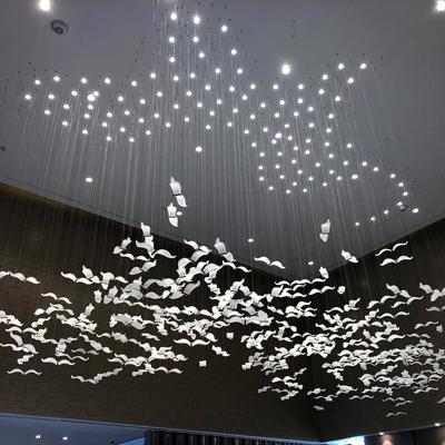 China Modern Luxury Hotel Lobby Unique Design Glass Chandelier Lighting For Hotel for sale