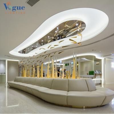 China Wholesale Modern Hotel Handmade Glass Lobby Pendant Lamp Decoration Ceiling Chandelier for sale