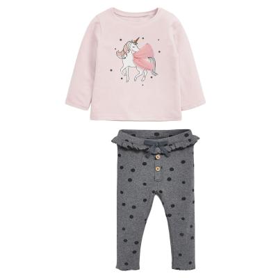 China Hot Sale Child Drop Casual Clothes Two Pieces Sets Autumn Home Boutique Babies Use Clothing Outfits for sale