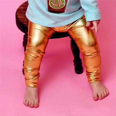 China European and American Breathable Style Baby Warm Toddler Tanning Leather Leg Warmers Solid Color Bebe Pants for sale