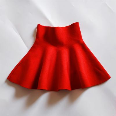 China Wholesale Plus Size Clothing Girls Pleated Short Skirts Girl's Gray Wool Skirts for sale