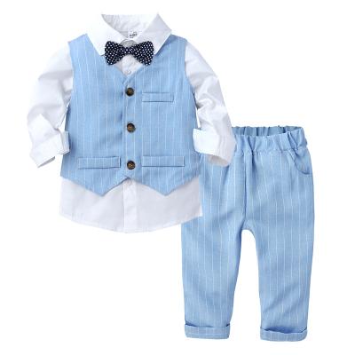 China Hot sale casual baby boy birthday party gentleman style clothing suit 3pcs kids boy clothing sets lil boys clothes for sale