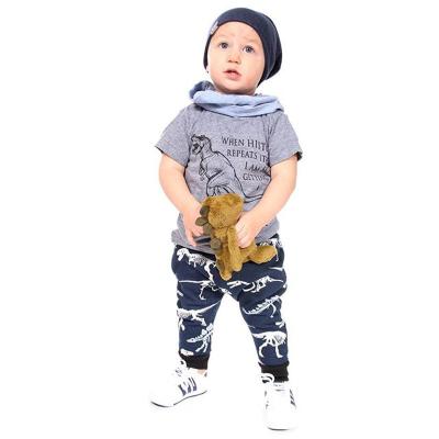 China Breathable Short Sleeve Summer Toddler Boys Outfits Baby Clothes 1 Set Boys Clothing for sale