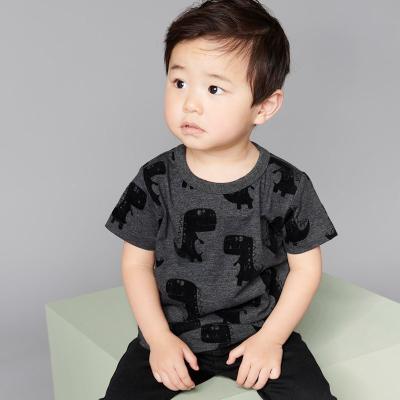 China Breathable High Quality Baby T-shirt Dinosaur Print Children Shirt Boys T-shirts for sale