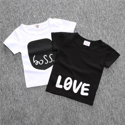 China Breathable Cheap Wholesale Young Boys Clothing Summer Short Sleeve Black Cotton Boys T-Shirt for sale