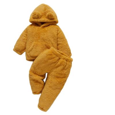 China Breathable Hot Sale Newborn Baby Winter Infant Clothes Sets Warm Teddy Bear Toddler Baby Clothes Outfits for sale