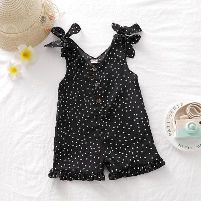 China New Design Baby Clothes Girl Wear Romper Summer Dot Print Sleeveless Toddler Clothes Baby Overalls for sale