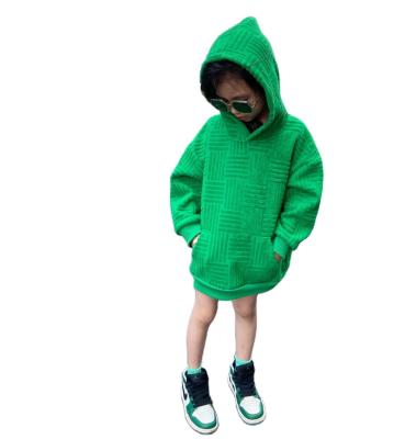 China 2021 New Korean Style Children's Big Girls Sweater Autumn Breathable Upper Winter Hoodie Fleece Hooded For Kids for sale