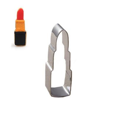 China Sustainable Custom Hot Selling Amazon Lipstick Shape Cookie Tools Stainless Steel Cookie Cutters for sale