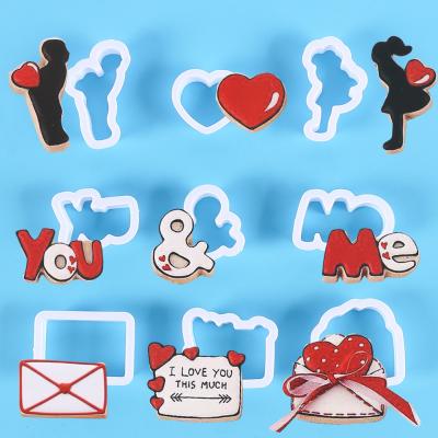 China Sustainable Doctor's Hat Shape Series Cutting Mold Plastic Cookie Cutter Valentine's Day Football Series Cookie Cutter Set for sale