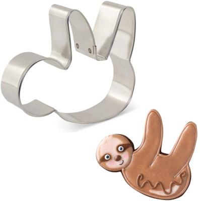 China Stainless Steel Sloth Shape Biscuit Tools Cookie Cutter Mold Viable Custom Cookie Cutter Set for sale