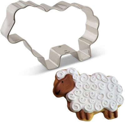 China Factory Direct Sale Stainless Steel Biscuit Cutter Sheep/Lamb Shape Biscuit Cutter Viable Tools for sale