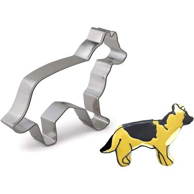 China Viable Custom Cartoon Shepherd Shape Cookie Cutter Stainless Steel Animal Biscuit Cookie Tools for sale