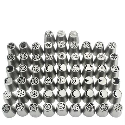 China 57 Viable Russian Styles Tulip Flower Icing Piping Nozzles Cake Decorating Tips Baking Tools Decorating Tips Tool for sale