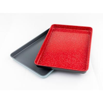 China 2022 hot sale carbon steel baking tray viable high quality non-stick cookie pan flat baking tray for sale