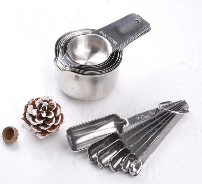 China Sustainable Kitchen Accessories 13pcs Measuring Tools Set Of 304 Stainless Steel Measuring Cups And Spoons for sale